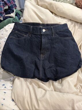 Express Dark Denim Mini Skirt